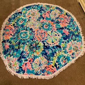 Lilly Pulitzer large round beach towel /blanket